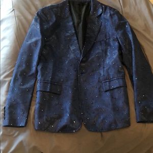 Blue Rhinestoned blazer